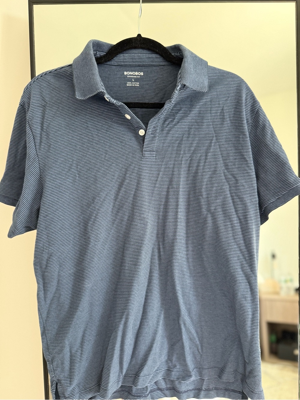 Bonobos Men's Navy Micro-Stripe Polo